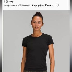 Lululemon black swiftly tech t-shirt